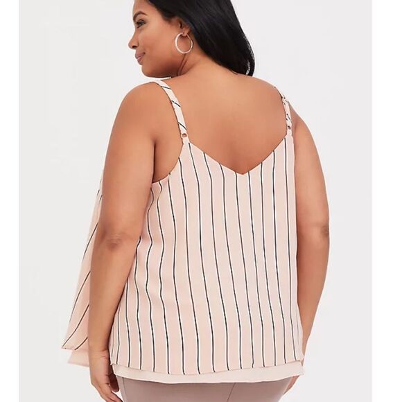 Torrid Blush Pink Layered Striped Cami Tank 1/1X - Picture 2 of 15